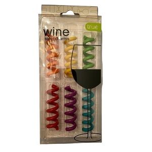 True Wine Glass Stem Markers (Set Of 6) | Multicolored Silicone Stem Springs